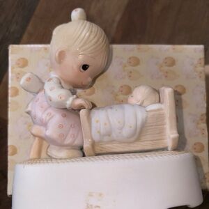 Precious Moments Music Box - "The Hand That Rocks The Future" - Plays Mozart